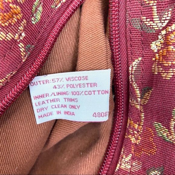 Pasttimes vintage floral fabric large tote bag w pouch - Picture 9 of 15